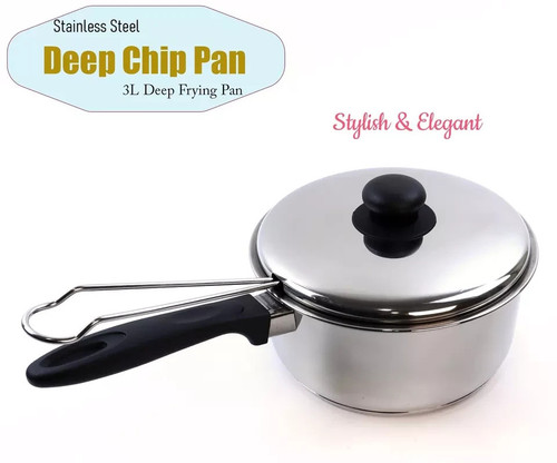 Stainless steel chip pan deep - stainless,