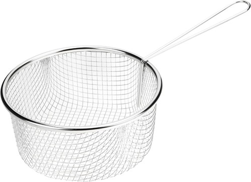 Chip frying basket with handle - with,