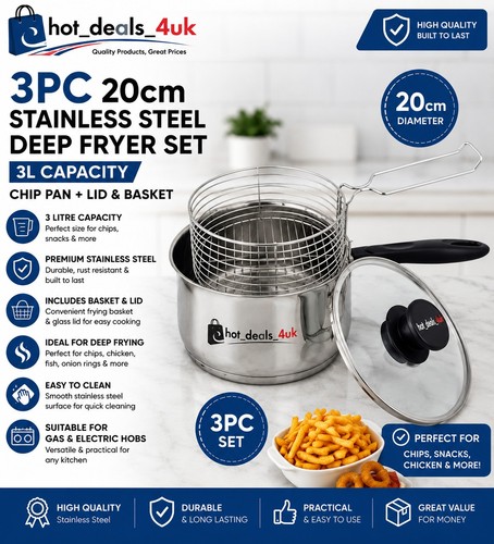 3pc 20cm stainless - 20cm, deep