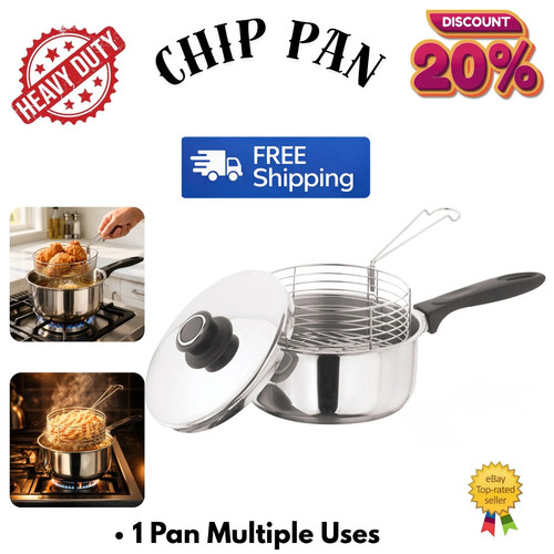 Stainless steel chip pan with - pan,