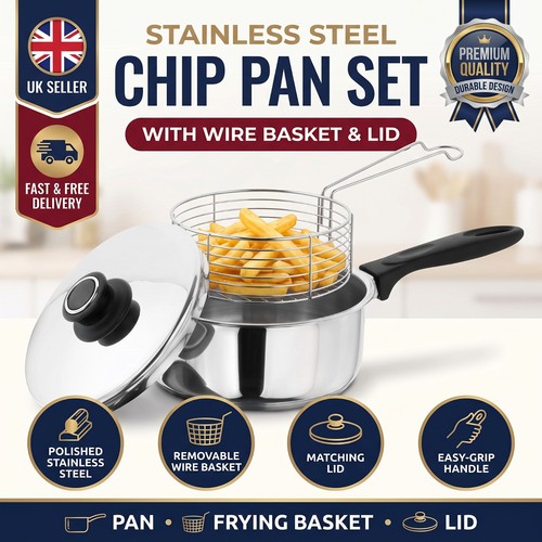 Chip pan 20cm stainless - pan,