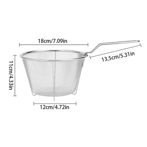 Wire chip pan frying basket - frying,